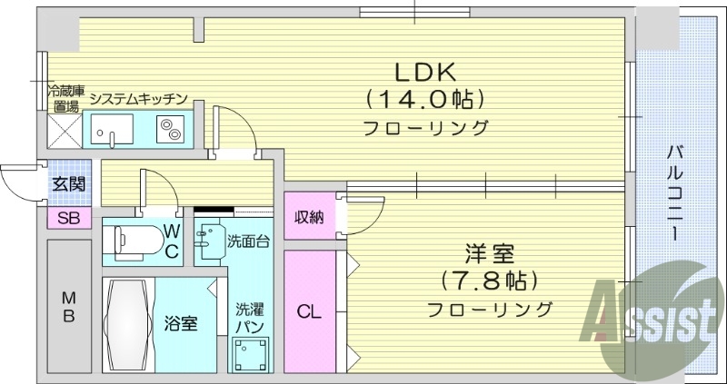 写真は別室です。1LDK、浴室乾燥、温水洗浄便座