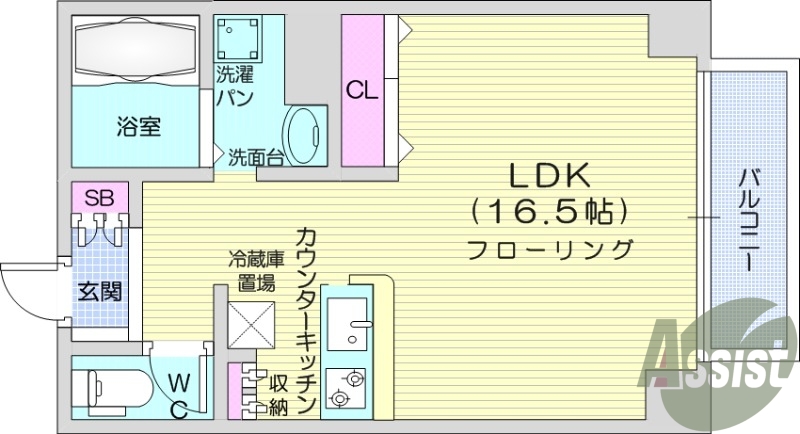 １R、外断熱マンション、インターネット無料、眺望良好、BT別