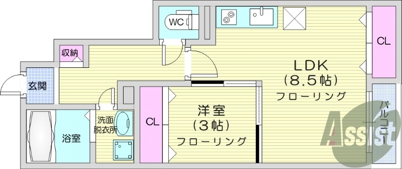 1階の間取り図