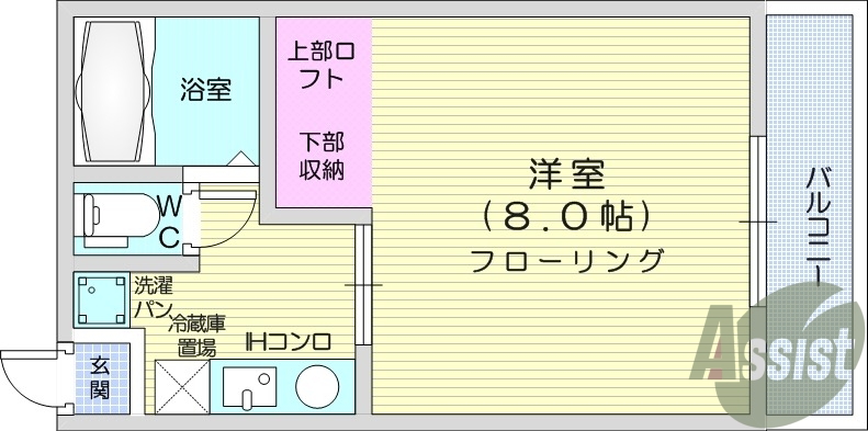 1K、電気コンロ、ミニ冷蔵庫、デジタルロックキー、エアコン
