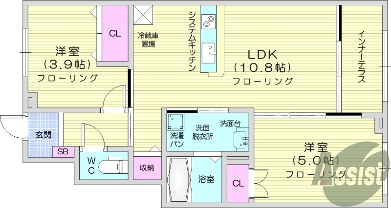 ※建築中※　2LDK、IH、インナーテラス、ペット相談可能