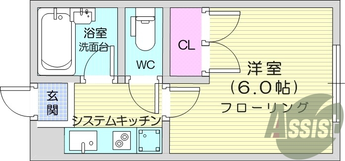 １K、６帖、ネット使用料不要、防犯カメラ、宅配ボックス