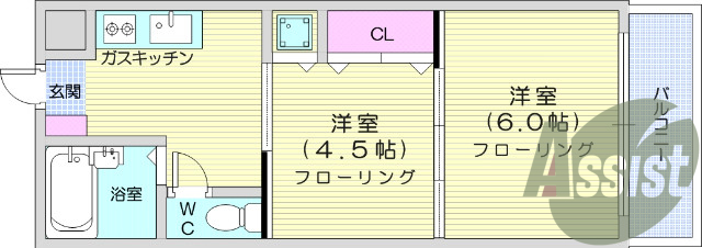 2K、エアコン、クローゼット、シューズボックス