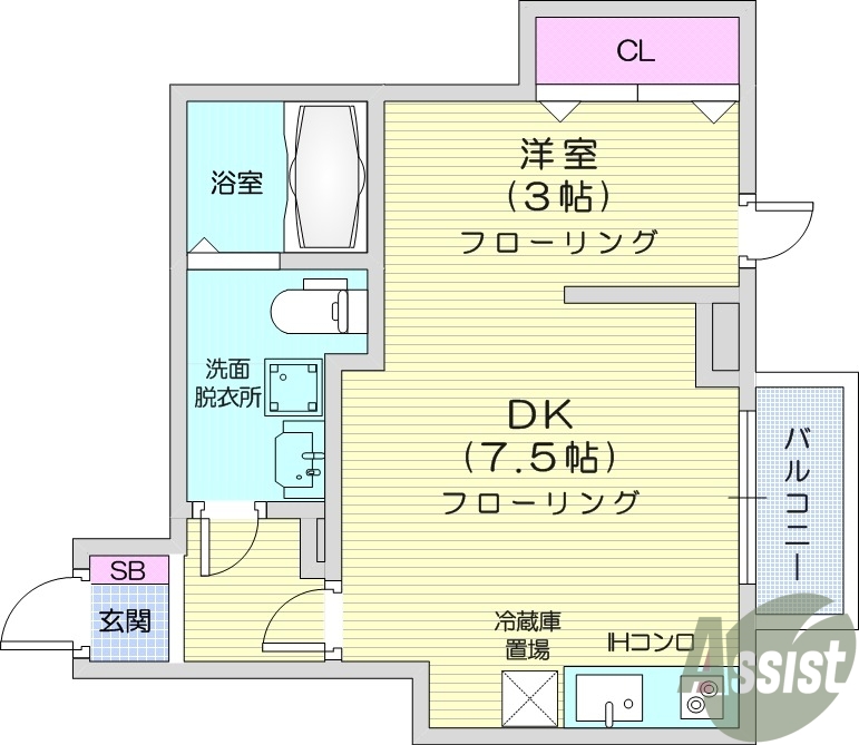 1DK 追い炊き機能 シャワー付き洗面化粧台 ネット無料