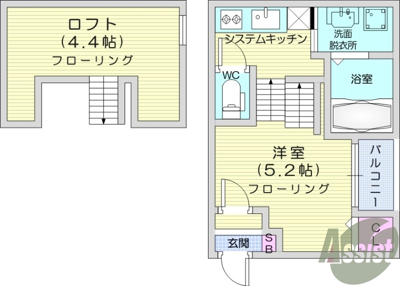 2階の間取り図