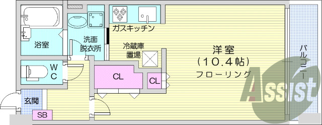 1K エアコン、浴室乾燥機、宅配BOX、ウォシュレット