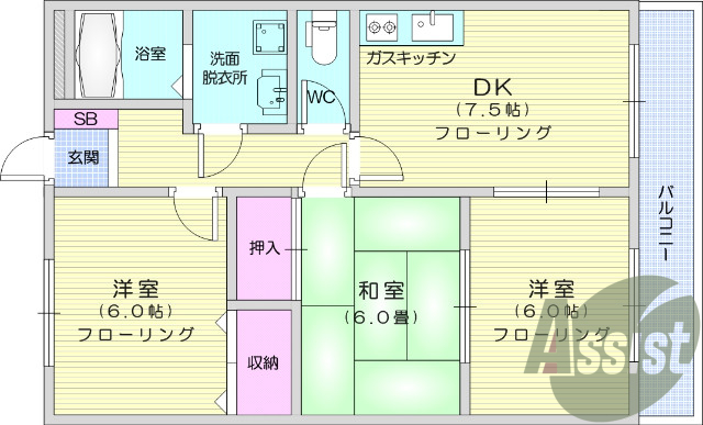 バス・トイレ別、ペット可、追い焚き機能、独立洗面台