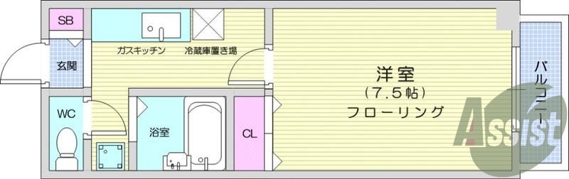 1K、エレベーター、防犯カメラ、洗面台、シューズボックス