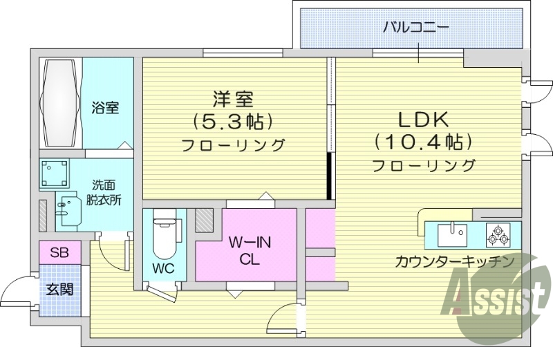 １LDK、エアコン２基、ホームセキュリティ