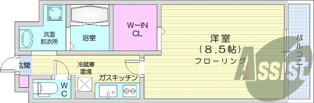 1K、ウォークインクローゼット、エコキュート、オートロック