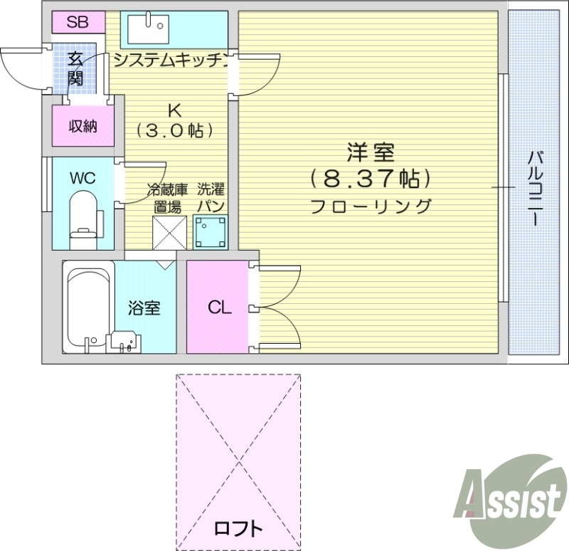 1K、温水洗浄便座、モニタ付きインターホン、エアコン