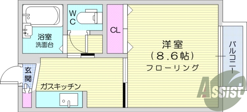 1K、ネット使用料、暖房洗浄消臭機能付便座