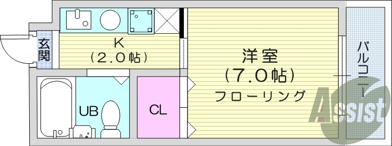 1K、IHクッキングヒーター、モニター付きインターホン