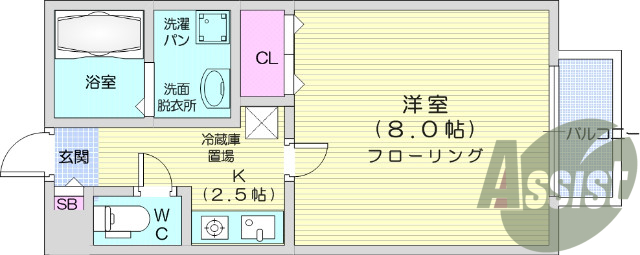 1K、独立洗面台、ウォシュレットトイレ、TVインターホン