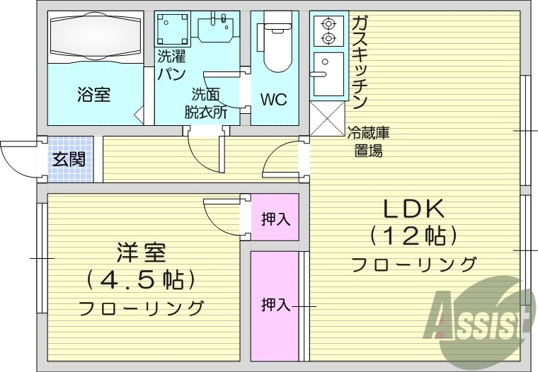 1階の間取り図