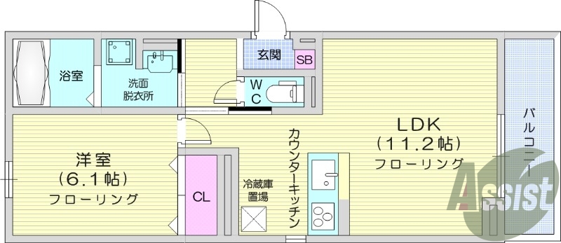 ※建築中※　1LDK　ペット相談可　インターネット無料