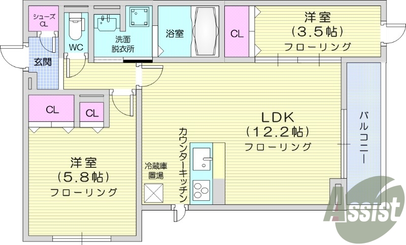 ※建築中※　2LDK　ペット相談可　インターネット無料