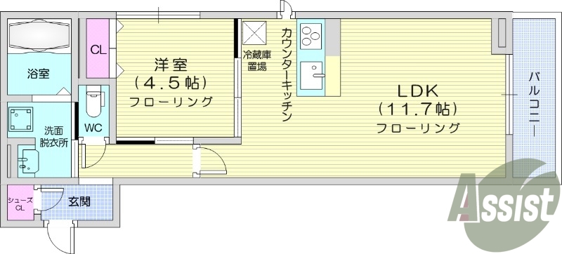 ※建築中※　1LDK　ペット相談可　インターネット無料
