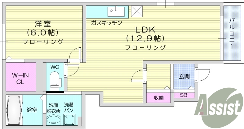 １LDK、ペット相談可、インターネット無料、バストイレ別