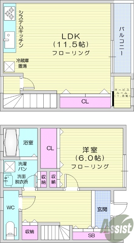 1SLDK、浴室乾燥、追い焚き機能付き、ペット可