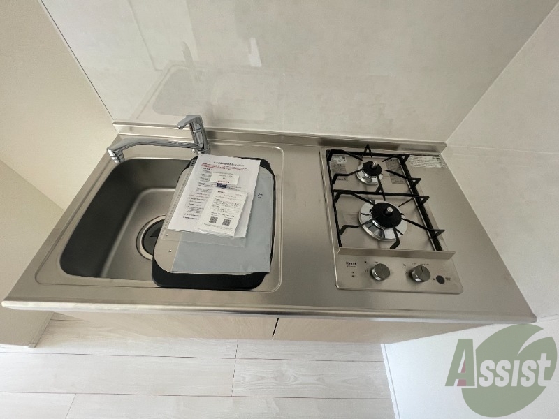 キッチンはガスなので火加減の調整がしやすそうです。 キッチンはガスなので火加減の調整がしやすそうです。