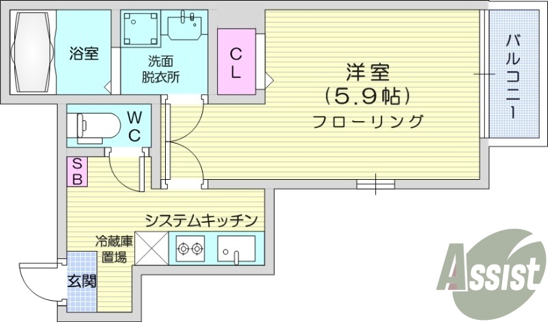 1R、オートロック、浴室乾燥機、エアコン、ネット無料、収納