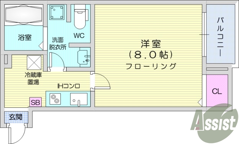 1K IHコンロ 浴室乾燥機 インターネット無料