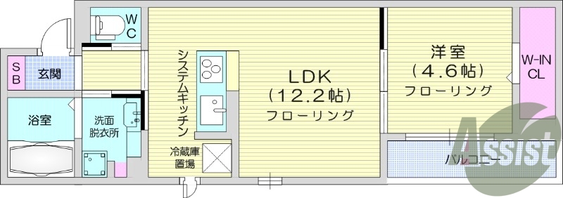 1LDK、浴室乾燥機、追い焚き機能、バストイレ別、エアコン