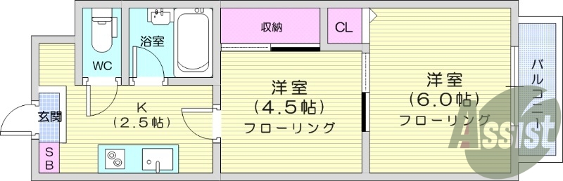 ２K、IHクッキングヒーター、南向き、洗面台、収納