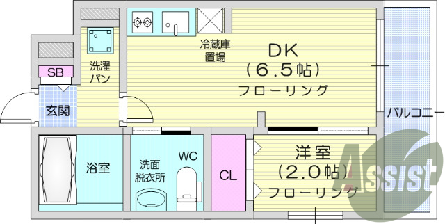 1DK、ネット無料、洗面所独立、バストイレ別、エアコン