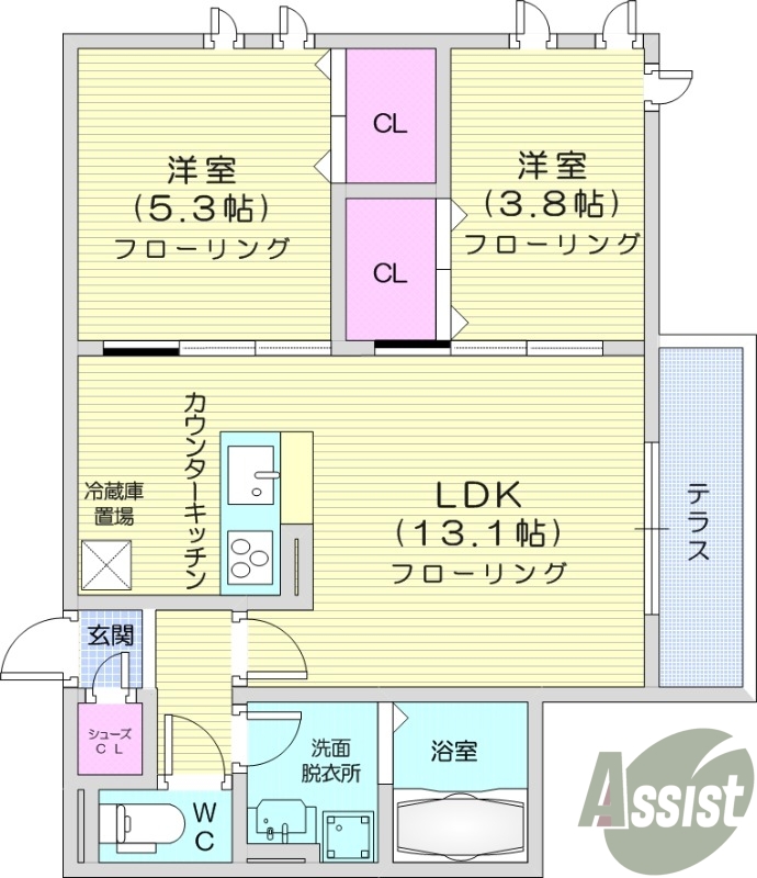 ※建築中※　インターネット無料　ペット飼育可能　都市ガス