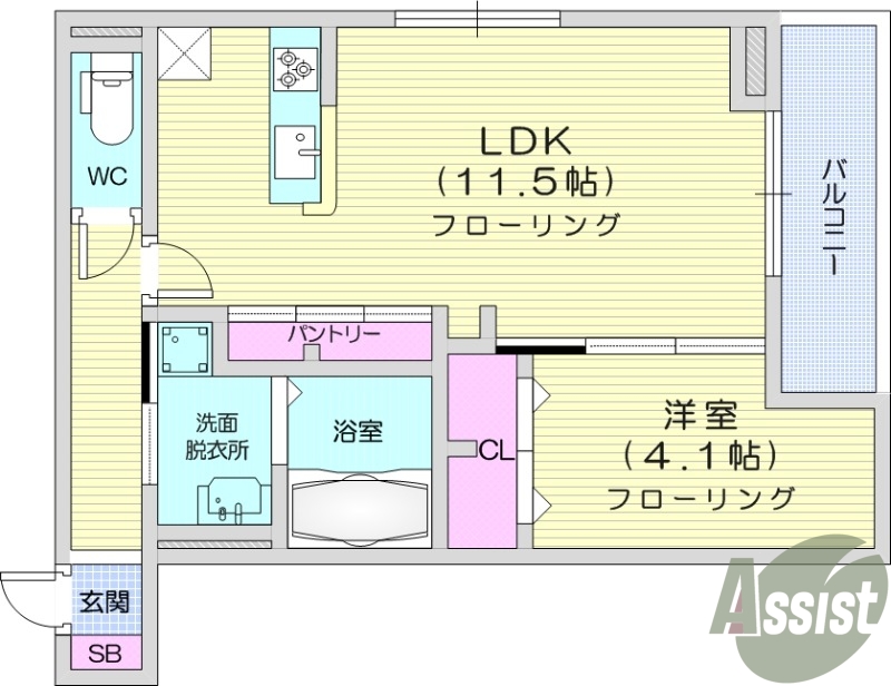 1LDK、ペット可、モニター付きインターフォン、オートロック