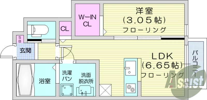 ※建築中※1LDK、フローリング、浴室乾燥機