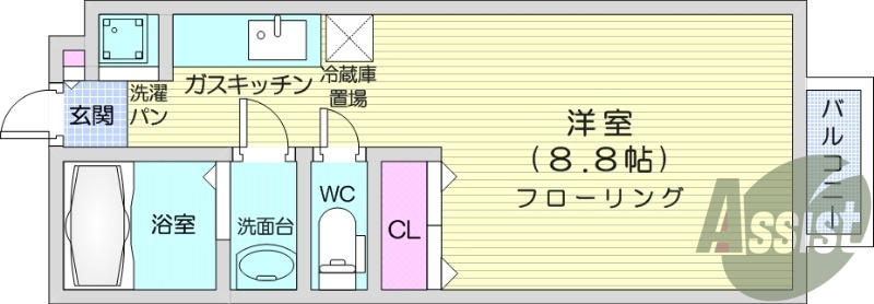 1R、モニター付きインターホン、ウォシュレット