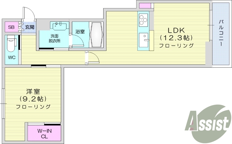 １LDK、ペット可、楽器可、エアコン2台