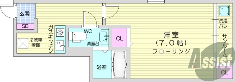 1K、追い焚き機能、浴室乾燥機、独立洗面台