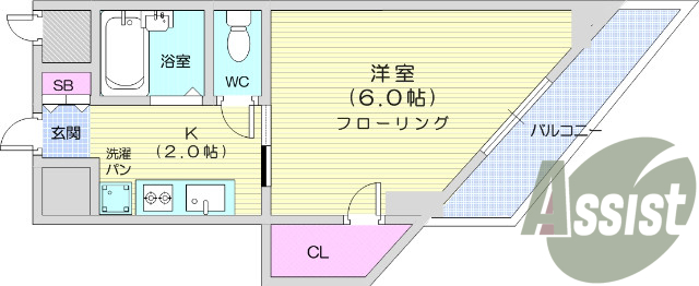 1K、都市ガス、エアコン、インターネット無料、ウォシュレット