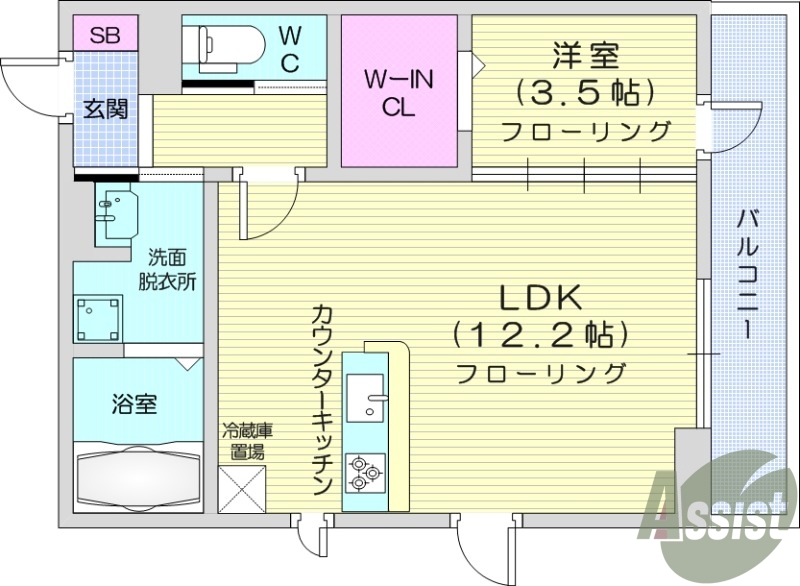 1LDK、温水洗浄便座、浴室乾燥機、追い焚き、室内物干し