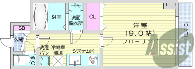 お写真は407号室のものです。参考にしてくださいませ。