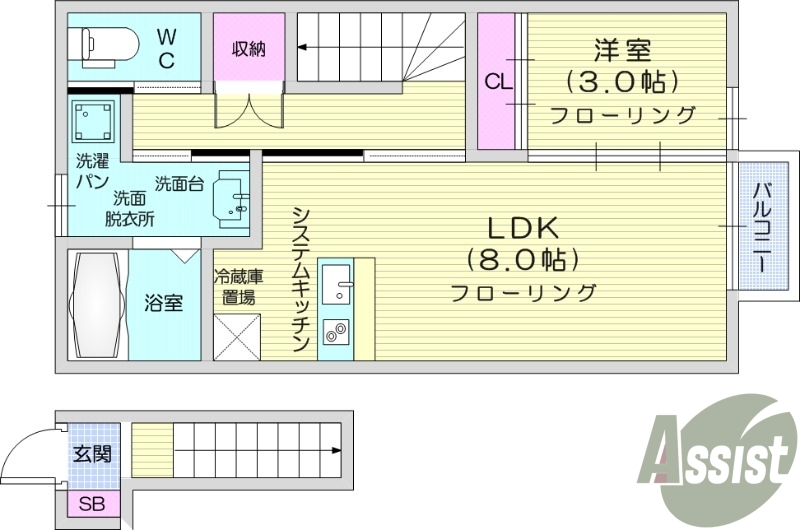 2階の間取り図