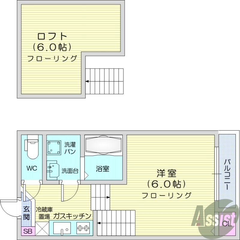 2K、デザイナーズ、シーリングファン、エアコン。