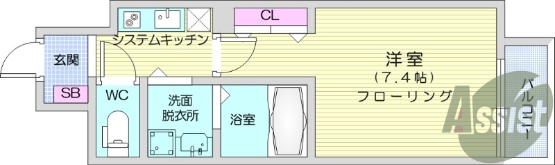 1K、オートロック、防犯カメラ、宅配ボックス
