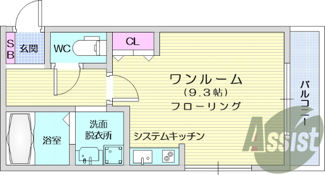 １R、バス・トイレ別、IHシステムキッチン、追焚機能