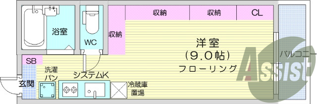 1R、ウォシュレット、モニター付きインターホン