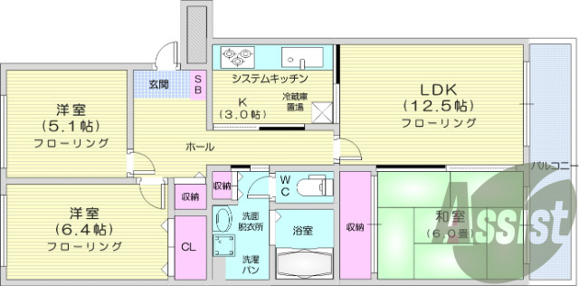 3ＬＤＫ、都市ガス、シャンプードレッサー、ウォッシュレット