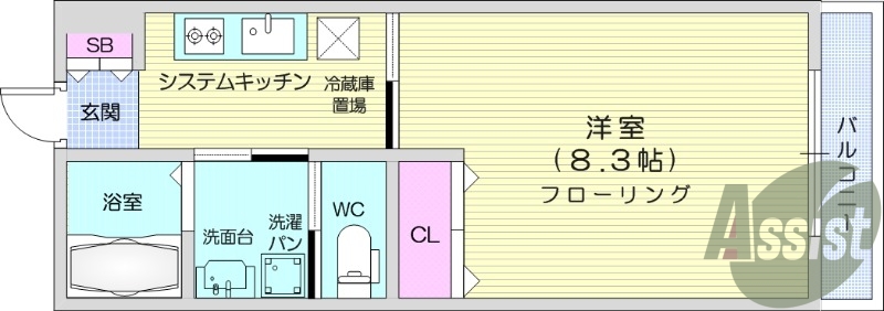 1K、最上階、モニター付きインターホン、温水洗浄便座