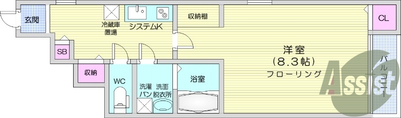 1K、ネット無料、BS、エアコン、IHクッキングヒーター