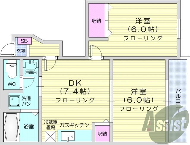 TVインターホン、バストイレ別、エアコン