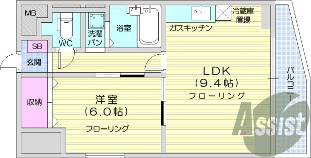 １LDK、バス・トイレ別、インターネット無料、プロパンガス