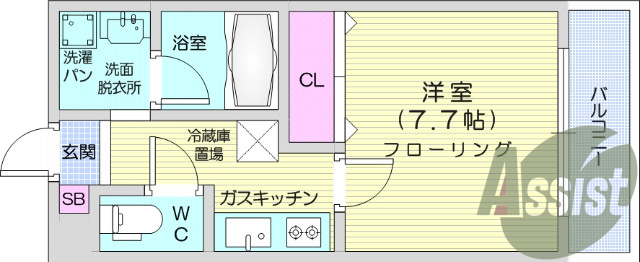 １Ｋ、バストイレ別、独立洗面台、温水洗浄便座、オートロック
